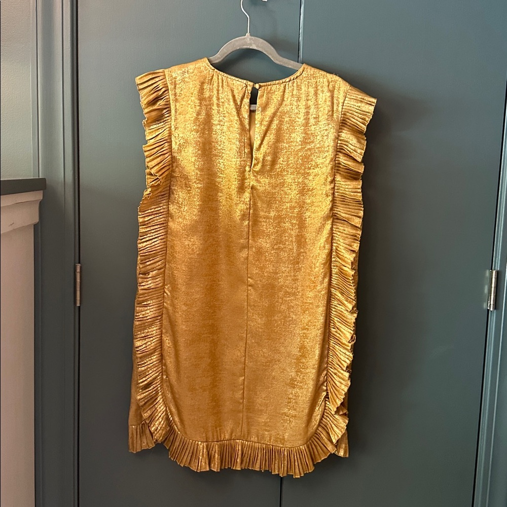 Gold Ruffled Dress - Picture 3 of 4